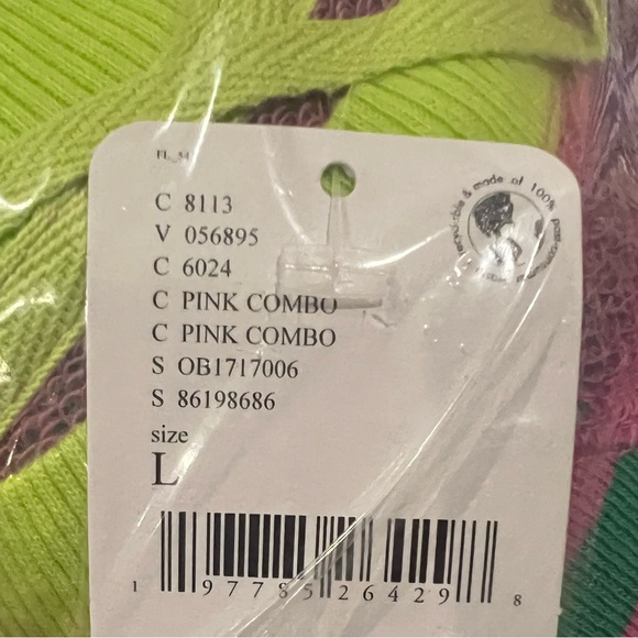 NWT Free People Classic Striped Oversized Crewneck Pink Combo Size Large - Picture 6 of 6